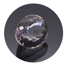 47,42 ct rosa Amethyst aus Frankreich 23,49 x 20,07 mm