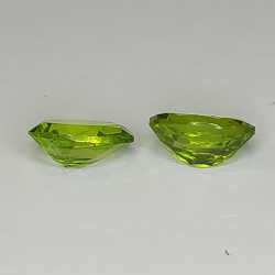 Oval geschnittener Peridot 9x7mm 1pz