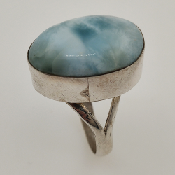 925 ZILVEREN RING het LARIMAR maat16