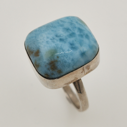 925 ZILVEREN RING het LARIMAR maat16