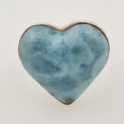 925 ZILVEREN RING het LARIMAR maat16