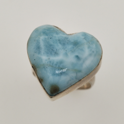 925 ZILVEREN RING het LARIMAR maat16