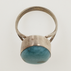 Anneau Bague de ARGENT 925  avec LARIMAR  taille57  6.5gr.