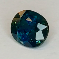 0,84 ct blauer Saphir im Ovalschliff, 5,90x4,99mm