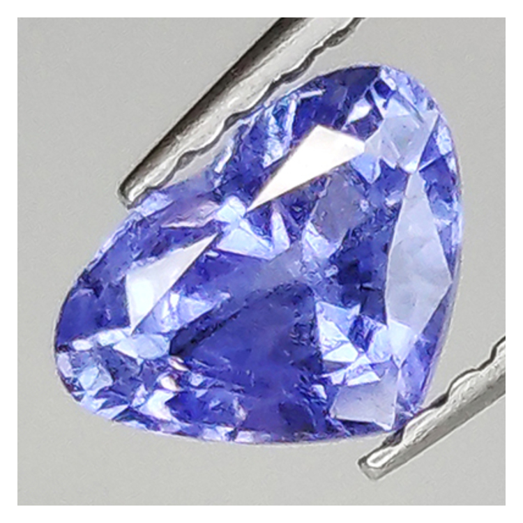 0,84 ct blauer Saphir im Herzschliff, 6,59 x 5,13 mm