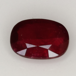 1.18ct Ruby oval cut 7.48x5.62mm