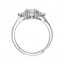 Bague Moissanite et Argent 925