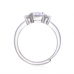 Bague Moissanite et Argent 925