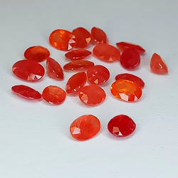 Zaffiro arancione taglio ovale da 9,93 ct, 21 pezzi