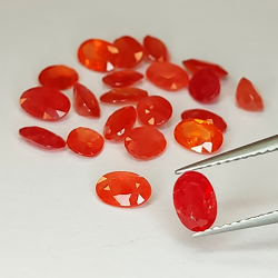 9,93ct Zafiro Naranja Talla Oval 21pz