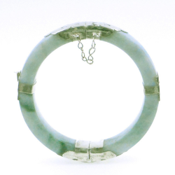 Bracciale Giada Giadeite e argento 925 verde