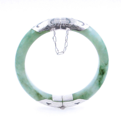 Bracciale Giada Giadeite e argento 925 verde