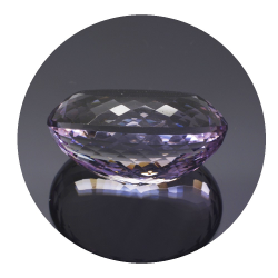 65,74 ct rosa Amethyst aus Frankreich 31,71 x 20,28 mm