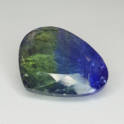 10,74 ct blauer Tansanit im Birnenschliff, 16,76 x 15,14 mm