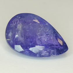 12,38 ct blauer Tansanit im Birnenschliff, 18,39 x 12,59 mm