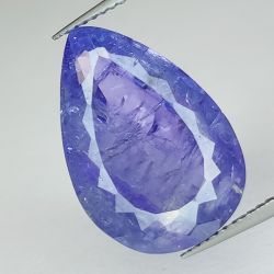 12,38 ct blauer Tansanit im Birnenschliff, 18,39 x 12,59 mm