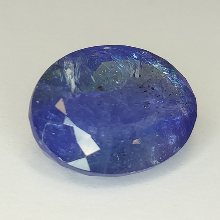 18,82 ct blauer Tansanit im Ovalschliff 19,30 x 14,78 mm