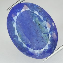 18,82 ct blauer Tansanit im Ovalschliff 19,30 x 14,78 mm