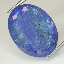 18,82 ct blauer Tansanit im Ovalschliff 19,30 x 14,78 mm