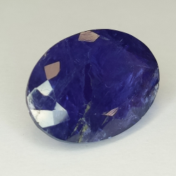 17,98 ct blauer Tansanit im Ovalschliff, 19,61 x 13,87 mm