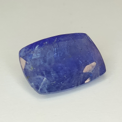 12,93 ct blauer Tansanit im Kissenschliff, 11,55 x 12,43 mm