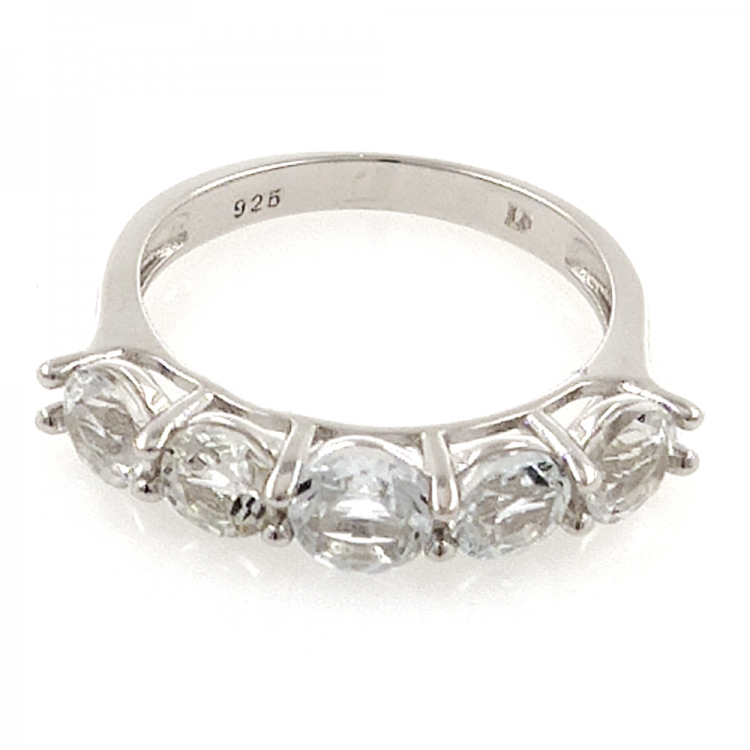 Bague Topaze Blanche et Argent 925