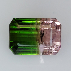 6,79 ct Turmalin im Smaragdschliff, 12,09 x 8,48 mm