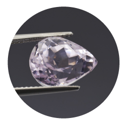 7,49 ct  kunzite Goccia