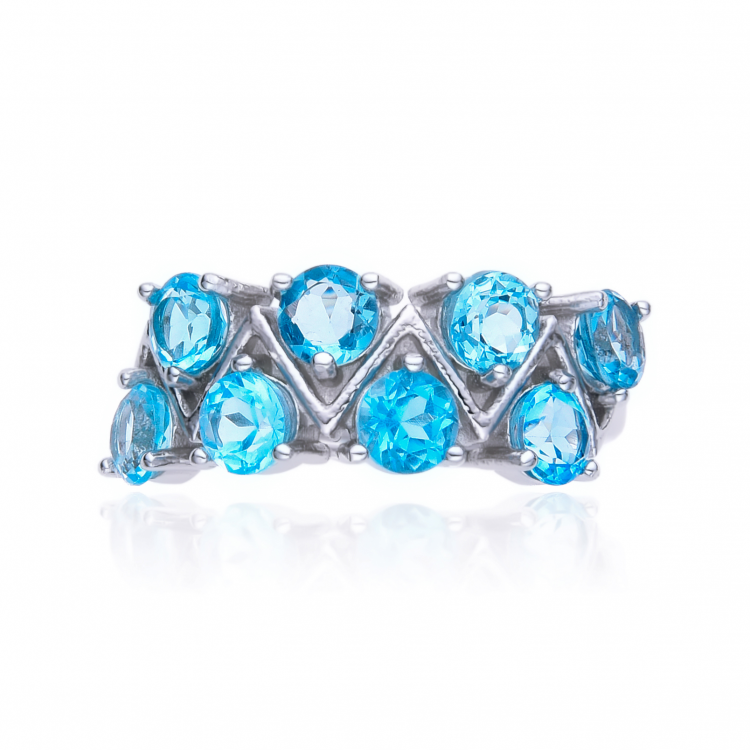 Topaz and 925 Silver Ring