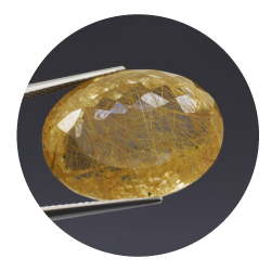 33,37 ct. .Rutilquarz Oval