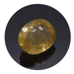 22,16 ct.  .Rutilquarz Oval