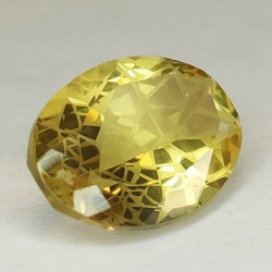 6.85ct Citrine Quartz Oval Cut 15.27x10.93mm