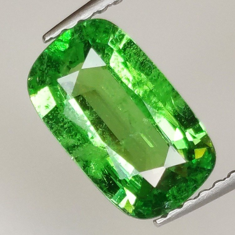 1,64 ct grüner Tsavorit im Kissenschliff, 9,95 x 5,95 mm