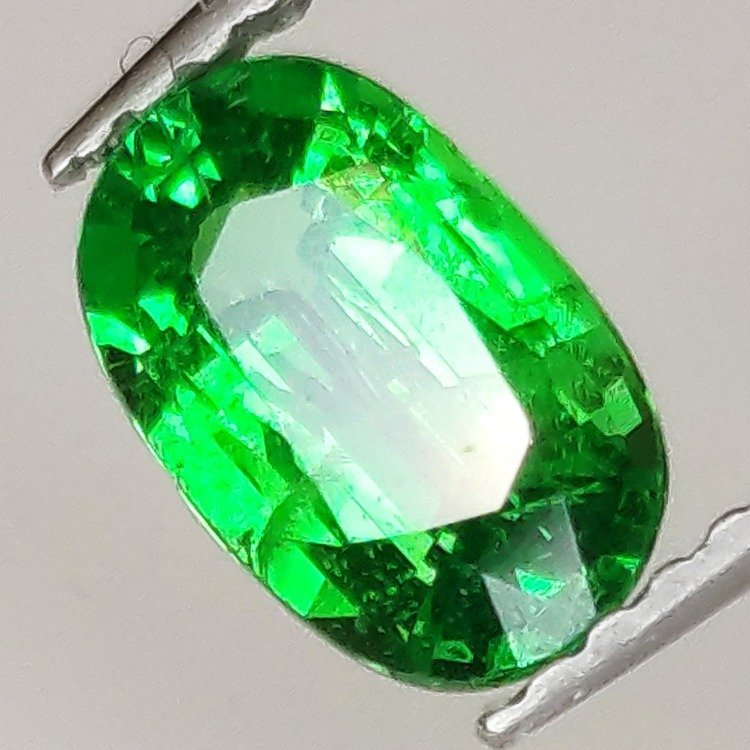 Tsavorite verde taglio ovale da 1,04 ct, 7,80 x 4,97 mm