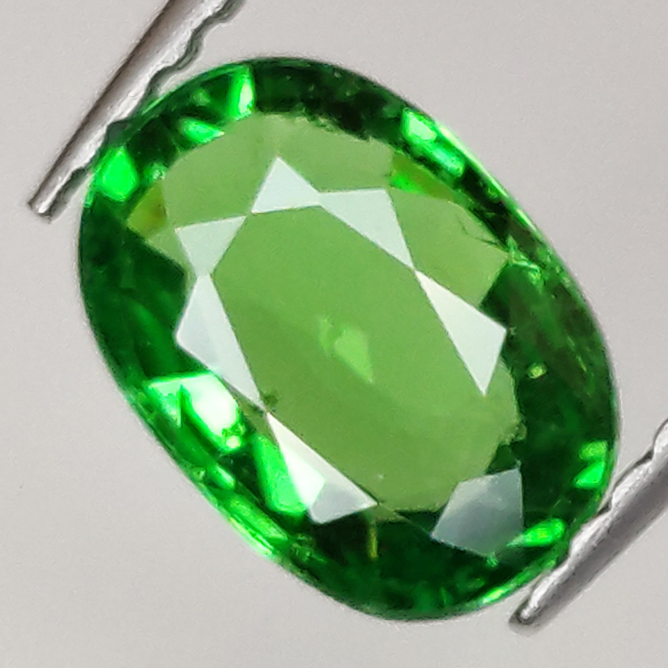 1,12 ct grüner Tsavorit im Ovalschliff 7,76 x 5,44 mm