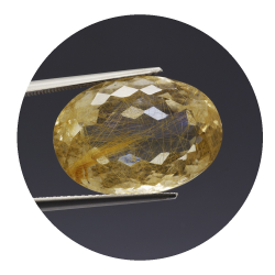 18,47 ct. Cuarzo Rutilado Ovalada