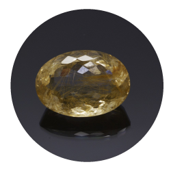 18,47 ct. Quartz rutilé Ovale