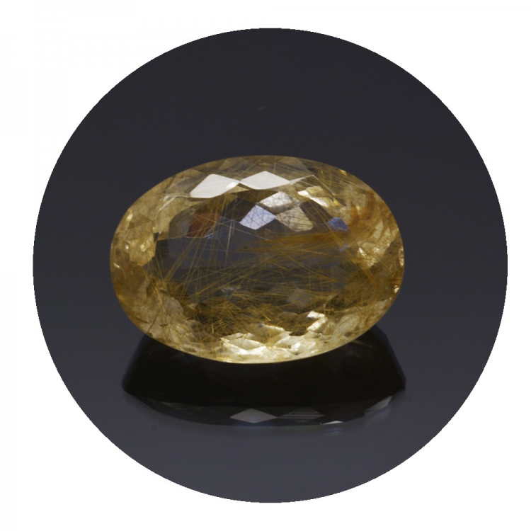 18,47 ct. Cuarzo Rutilado Ovalada