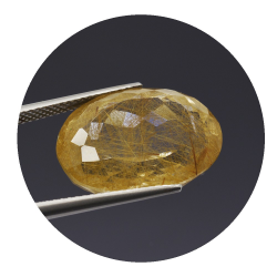 17,69 ct. Cuarzo Rutilado Ovalada