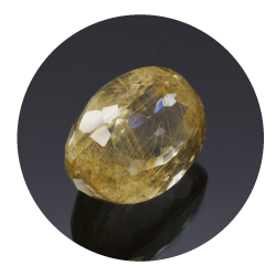 18,23 ct.. Quartz rutilé Ovale