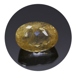 18,23 ct.. Quartz rutilé Ovale