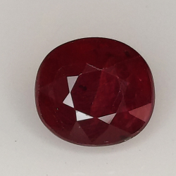 2,20 ct Rubis taille ovale 7,23 x 6,56 mm