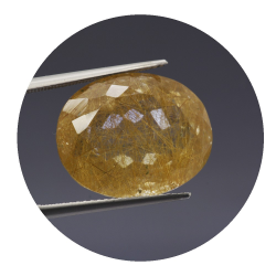 21,24 ct. Rutilquarz Oval