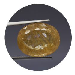 21,24 ct. Rutilquarz Oval