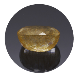 21,24 ct. Rutilquarz Oval