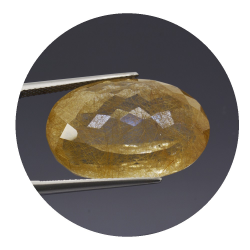 22,98 ct. Quarzo Rutilato Ovale