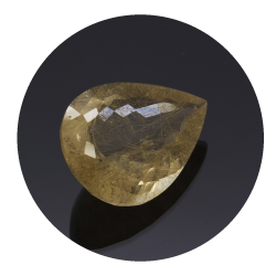 22,53 ct. Quartz rutilé Poire