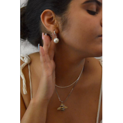 Perle und Silber 925 Ohrringe