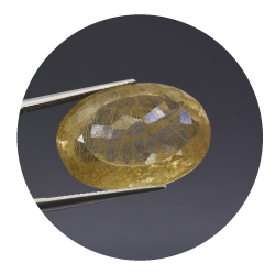 27,86 ct. Quarzo Rutilato Ovale