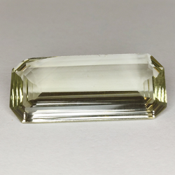 34.26 ct Prasiolite special cut 35.09 x 15.56 mm